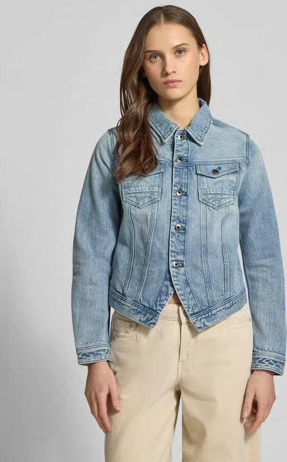 G-Star Raw Slim fit jeansjack van katoenmix met borstzakken - Foto 11