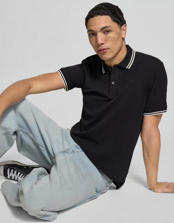 G-Star Raw Polo Shirt Korte Mouw Polo slim stripe manches longues Dunda - Foto 14