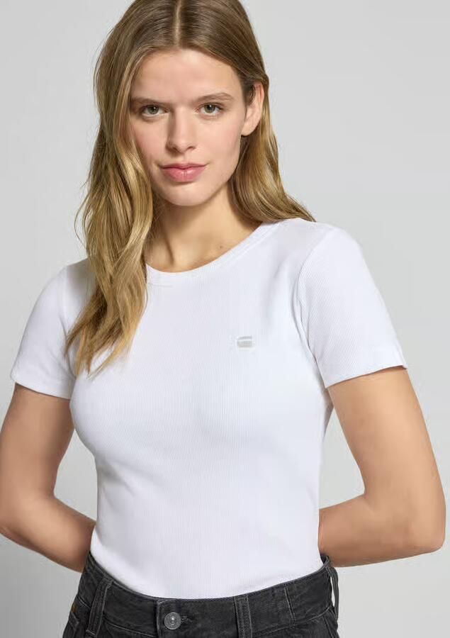 G-Star Raw Slim fit T-shirt met logostitching - Foto 2