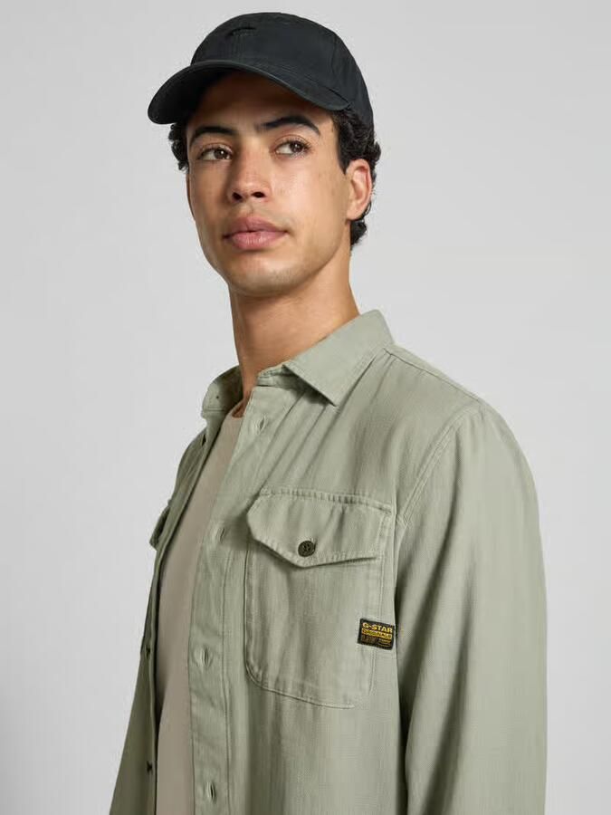 G-Star Raw slim fit vrijetijdsoverhemd met labelpatch model 'Marine' - Foto 6