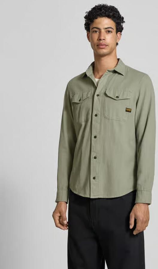 G-Star Raw slim fit vrijetijdsoverhemd met labelpatch model 'Marine' - Foto 11
