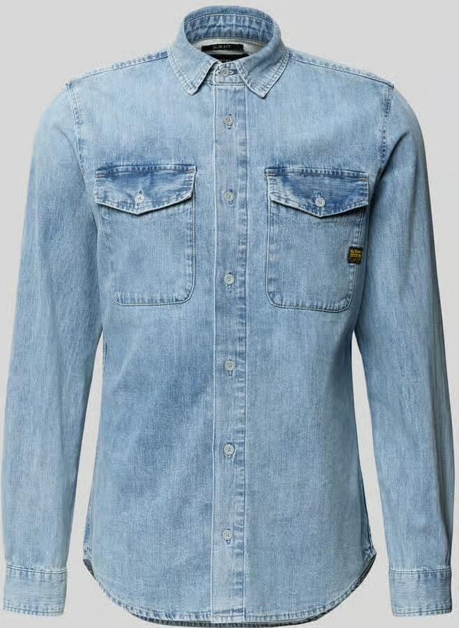G-Star Raw Slim fit vrijetijdsoverhemd van puur katoen model 'Marine'