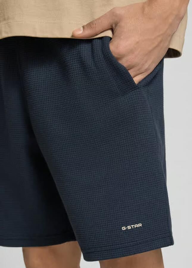 G-Star RAW Structured Jersey Short Donkerblauw Heren - Foto 3