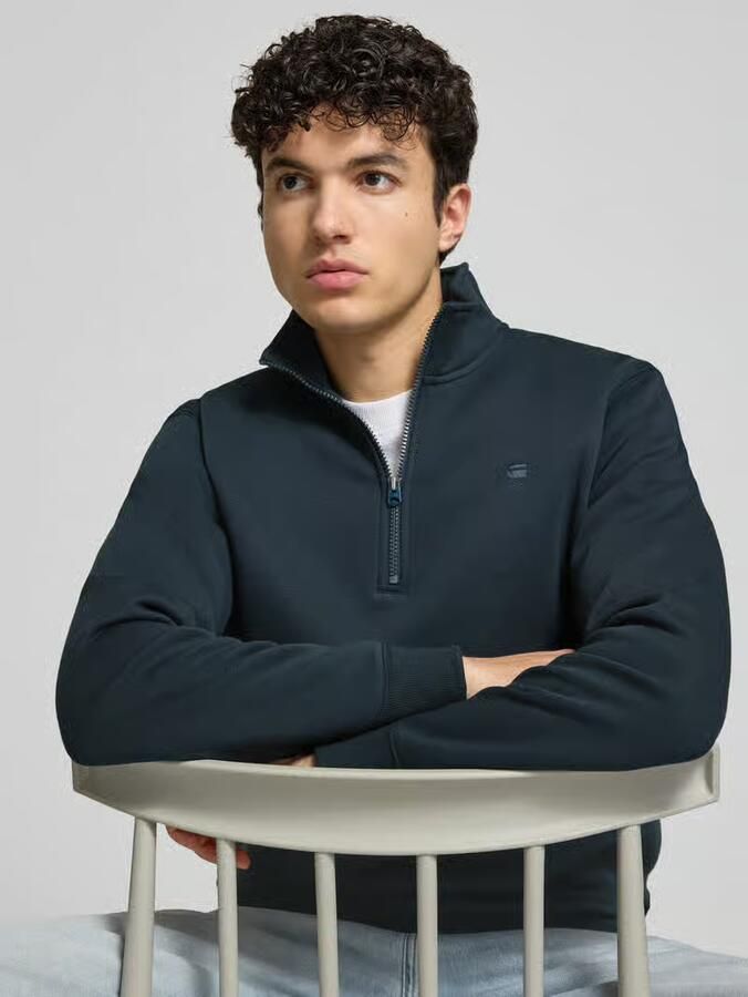 G-STAR RAW Heren Truien & Vesten Premium Core Half Zip R Sw L\s Donkerblauw - Foto 7