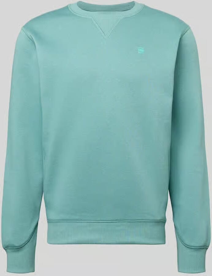 G-Star Raw Sweatshirt met ronde hals en labelstitching