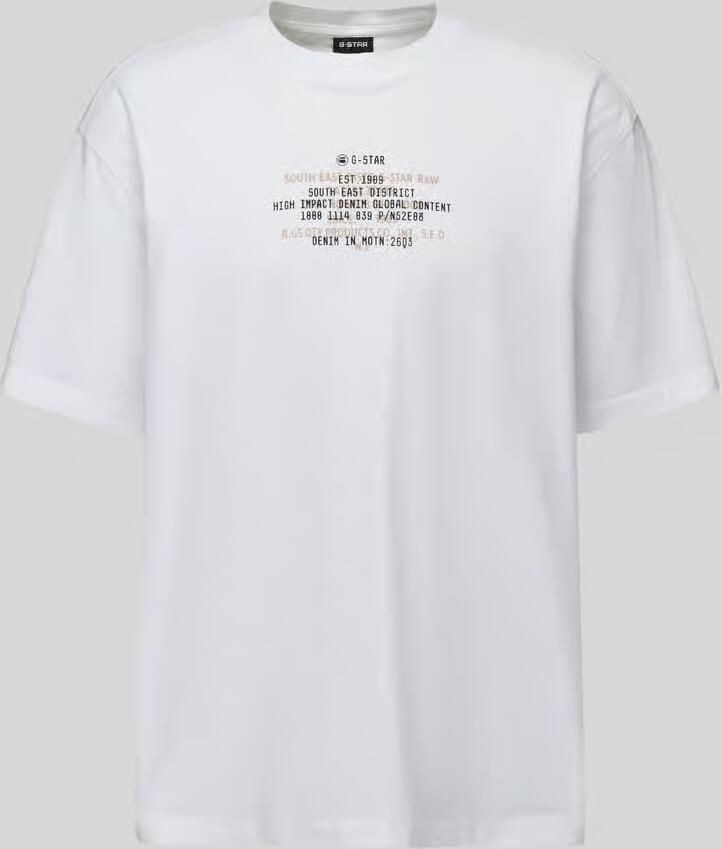 G-Star RAW Multi Text Relaxed T-Shirt Wit Heren - Foto 2
