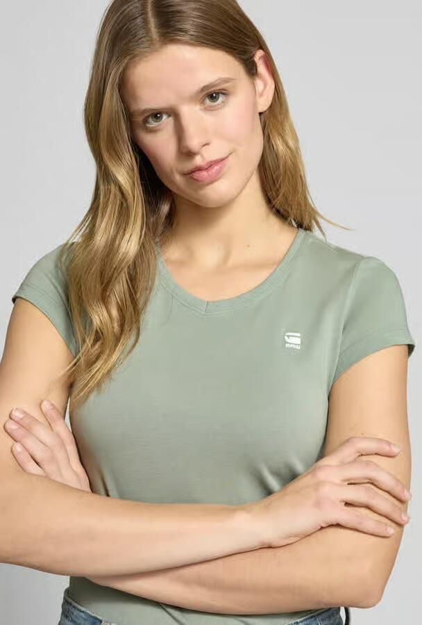 G-Star RAW Eyben Slim 2.0 V-Hals Top Lichtblauw Dames - Foto 5