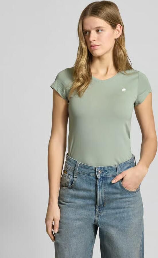 G-Star RAW Eyben Slim 2.0 V-Hals Top Lichtblauw Dames - Foto 7