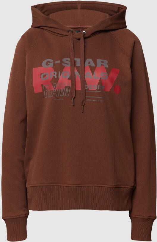 G-Star Raw Hoodie met labelprint
