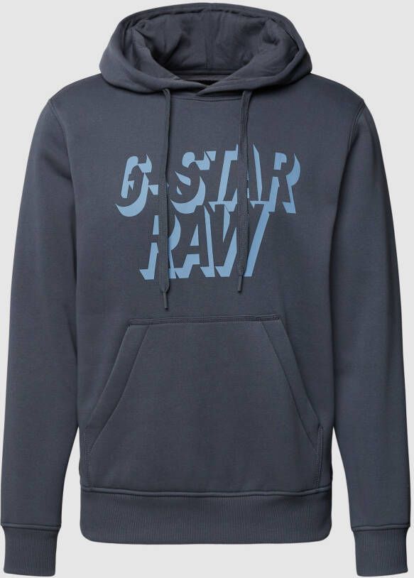 G-Star Raw Hoodie met labelprint model 'Retro'