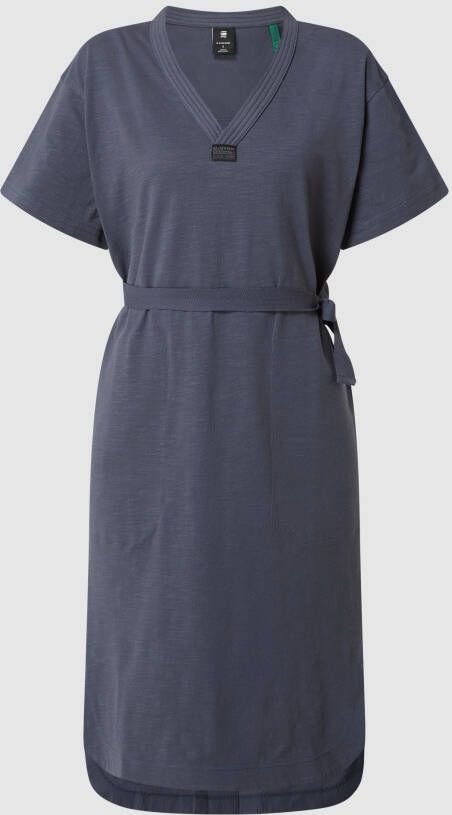 G-Star RAW Shirtjurk Kleid Fabric mix belt dress s\s met bijpassende bindstrik in de taille