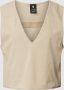 G-Star RAW Boxy Cropped Graphic Top Beige Dames - Thumbnail 1