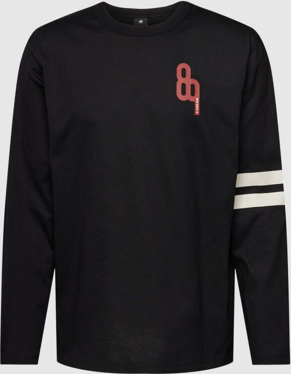 G-Star Raw Shirt met lange mouwen en geribde ronde hals