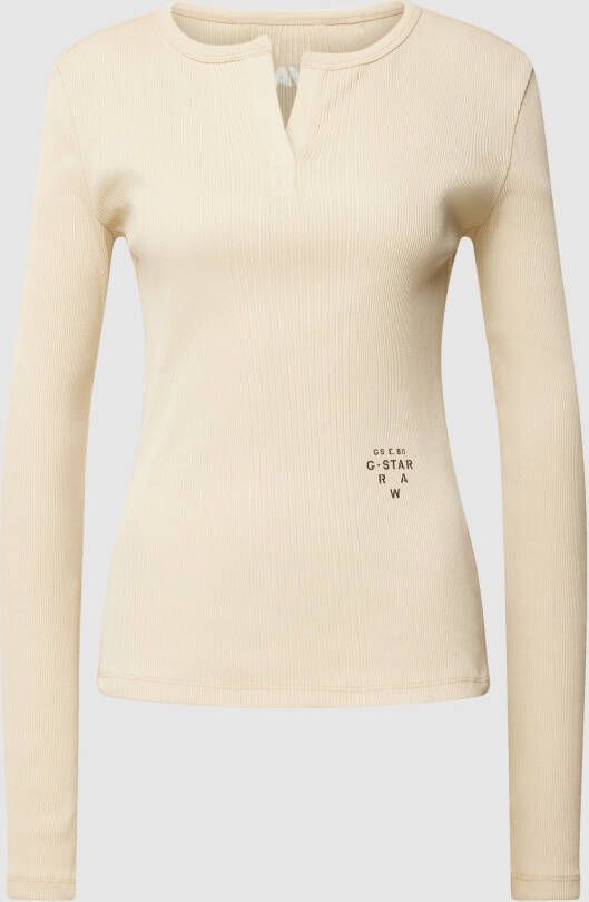 G-Star Raw Shirt met lange mouwen in riblook