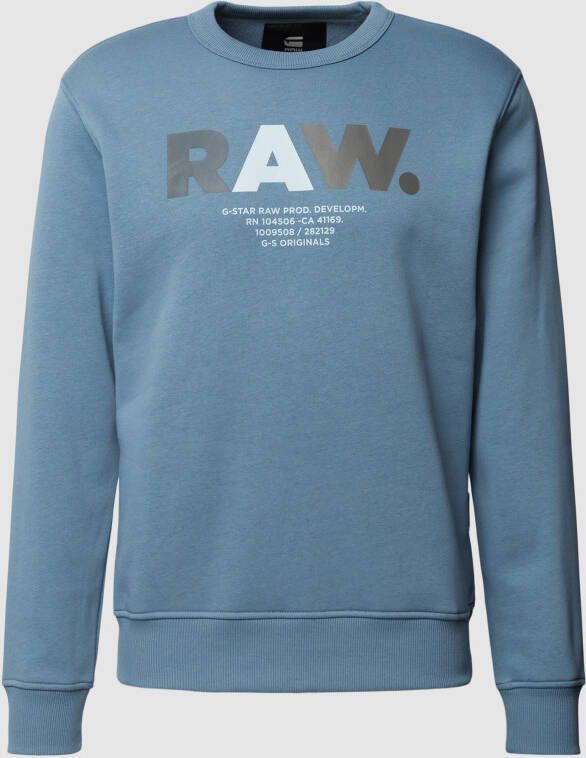 G-Star Raw Sweatshirt met labelprint model 'Multi colored RAW'