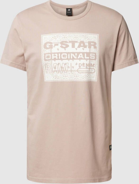 G-Star Raw T-shirt van katoen met labeldetail model 'Bandana'