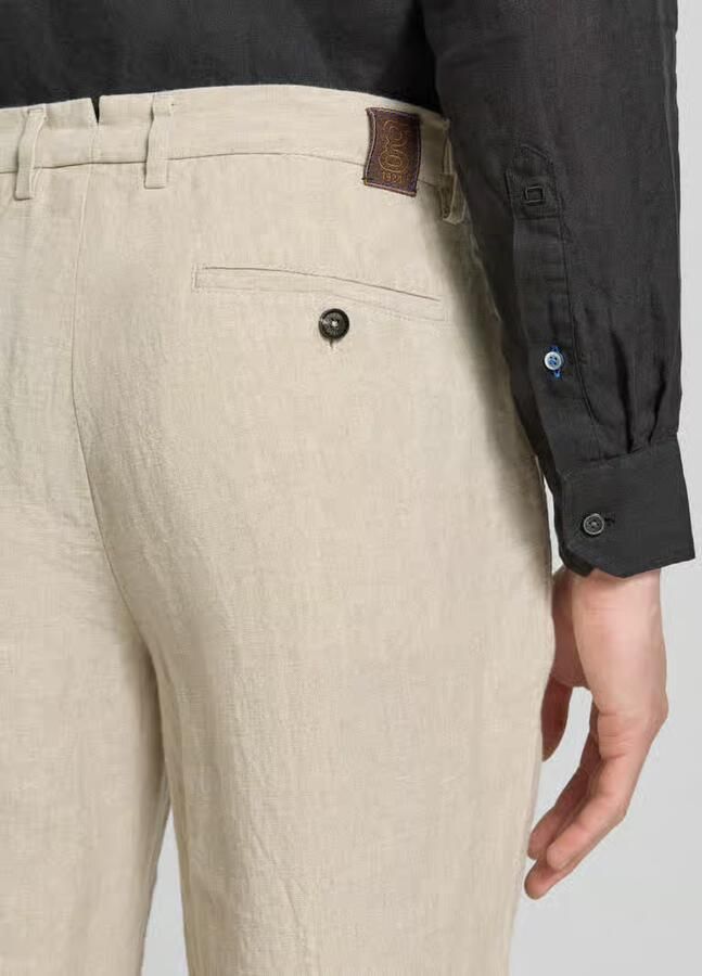 G1920 regular fit linnen broek met Franse steekzakken - Foto 2