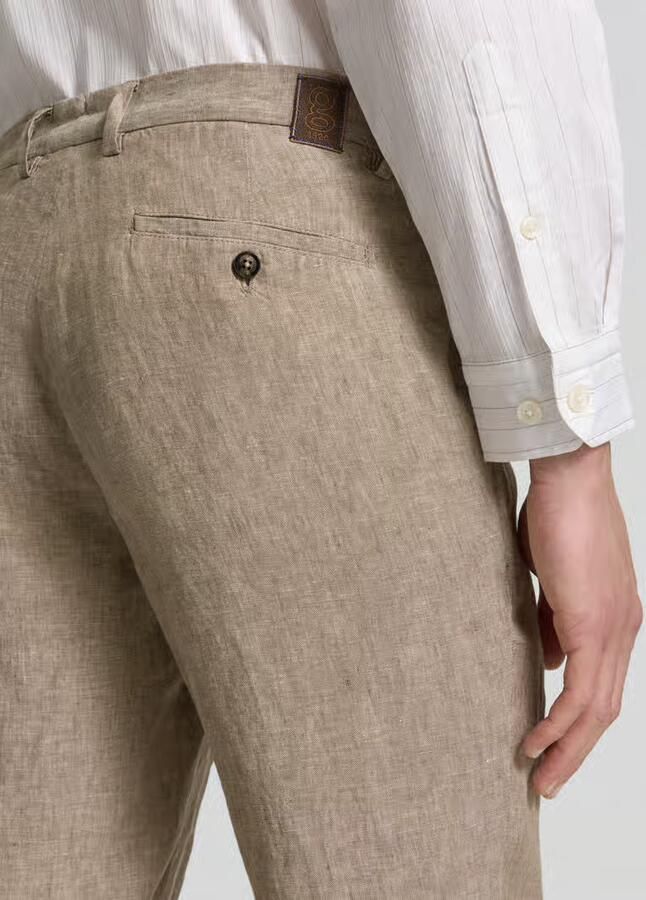 G1920 regular fit linnen broek met Franse steekzakken - Foto 2