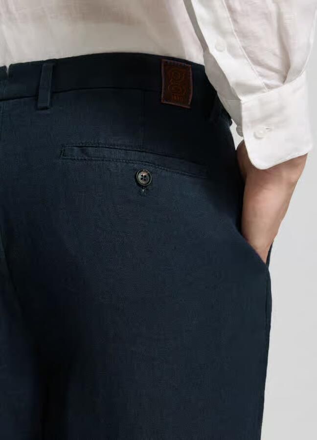 G1920 regular fit linnen broek met Franse steekzakken - Foto 2