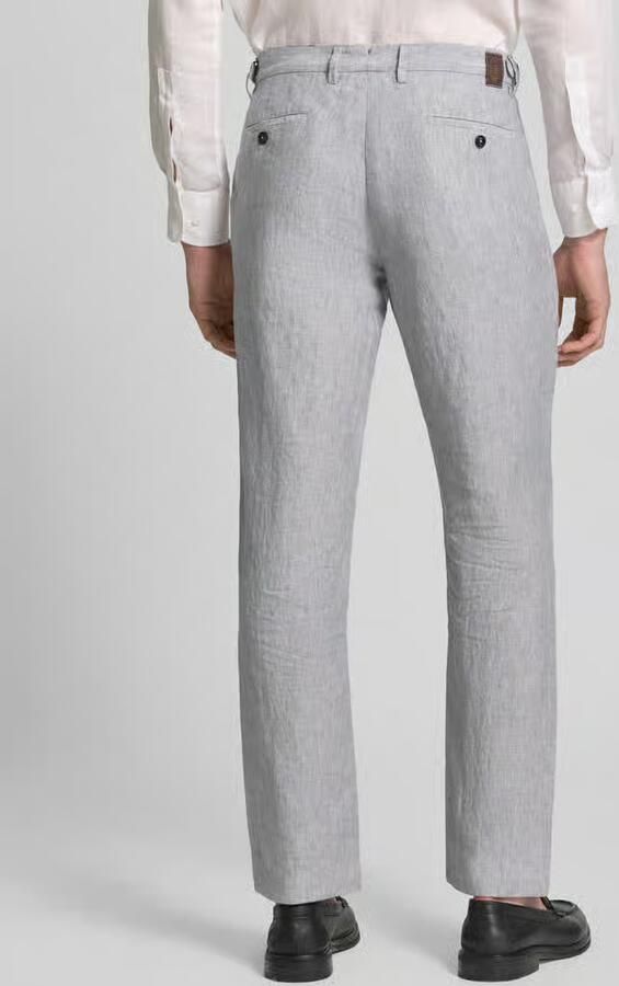 G1920 regular fit linnen broek met Franse steekzakken