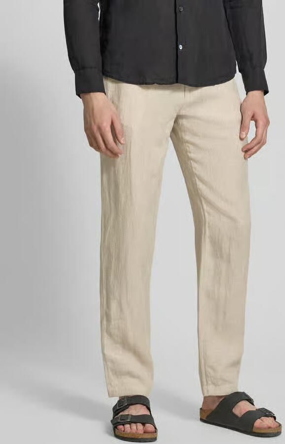 G1920 regular fit linnen broek met Franse steekzakken - Foto 3