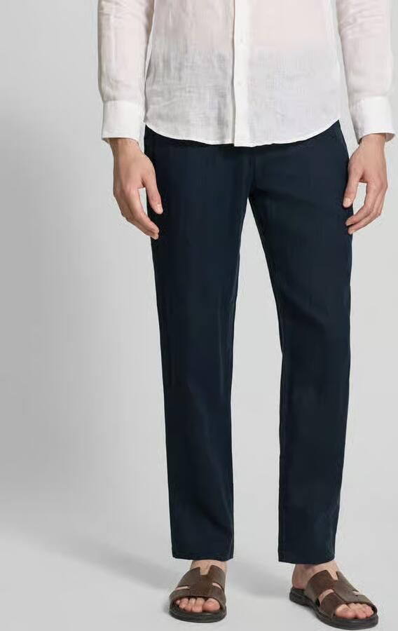 G1920 regular fit linnen broek met Franse steekzakken - Foto 3