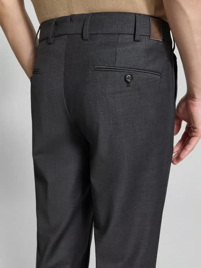 G1920 slim fit stoffen broek met wol
