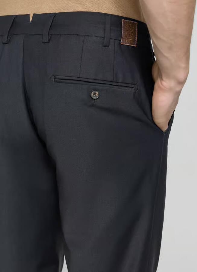 G1920 slim fit stoffen broek met wol