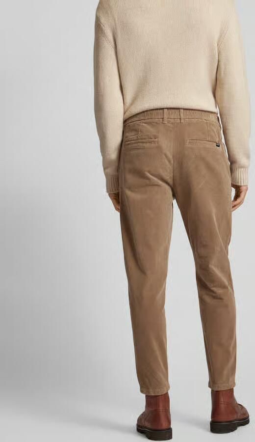 GABBA Regular fit corduroy broek met knoopsluiting model 'MONZA'