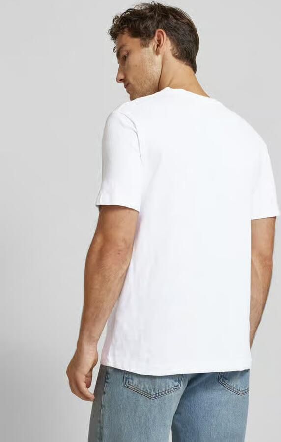 GABBA T-shirt met geribde ronde hals
