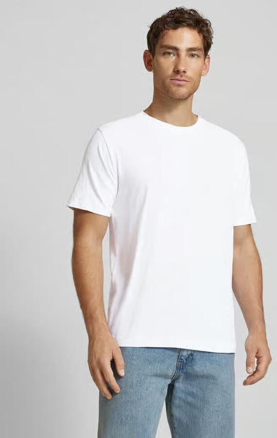 GABBA T-shirt met geribde ronde hals - Foto 2