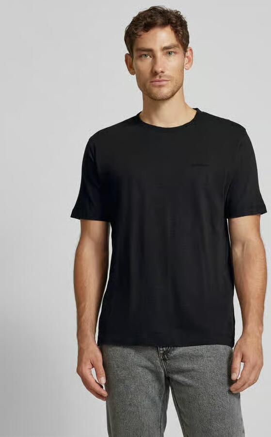 GABBA T-shirt met geribde ronde hals - Foto 2