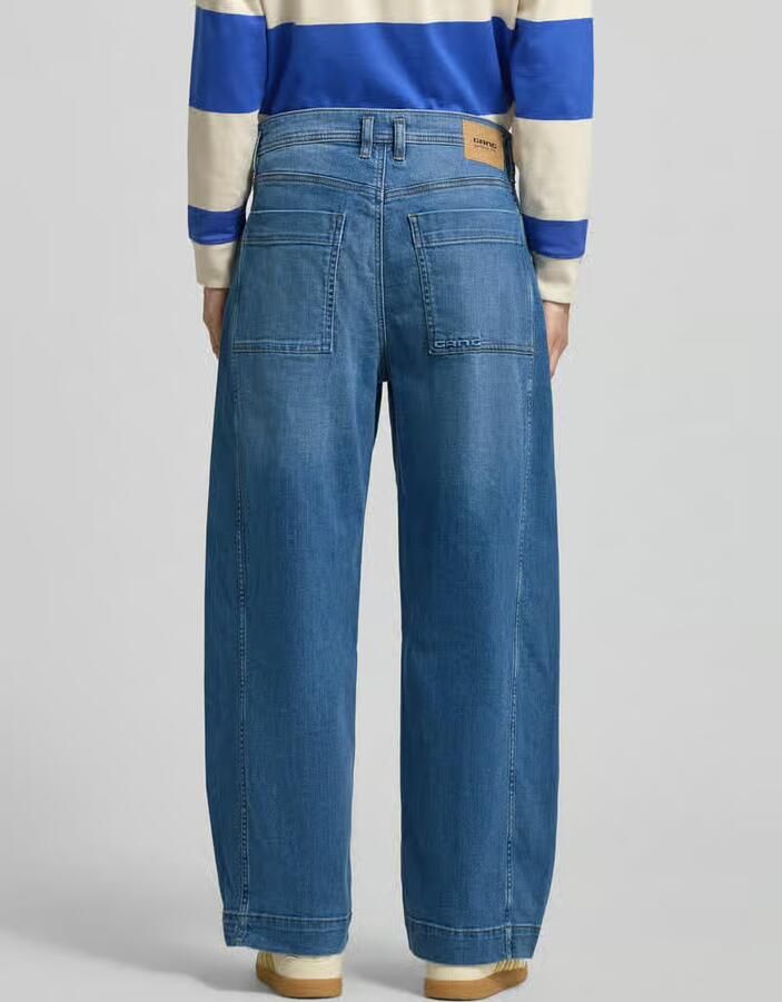 GANG Barrel fit jeans met labeldetail model 'Sina'