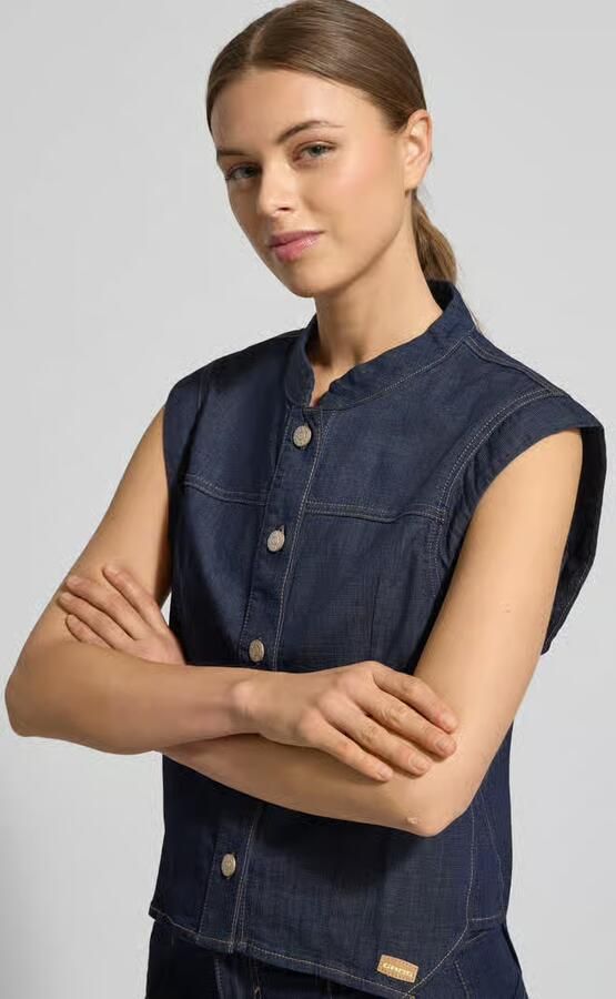Gang Gilet met opstaande kraag en knoopsluiting model 'Lara' - Foto 2