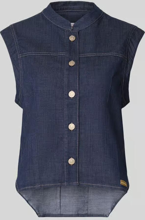 Gang Gilet met opstaande kraag en knoopsluiting model 'Lara'