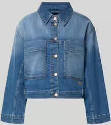 GANG jeansjack in used-look met labeldetail model 'Tina'