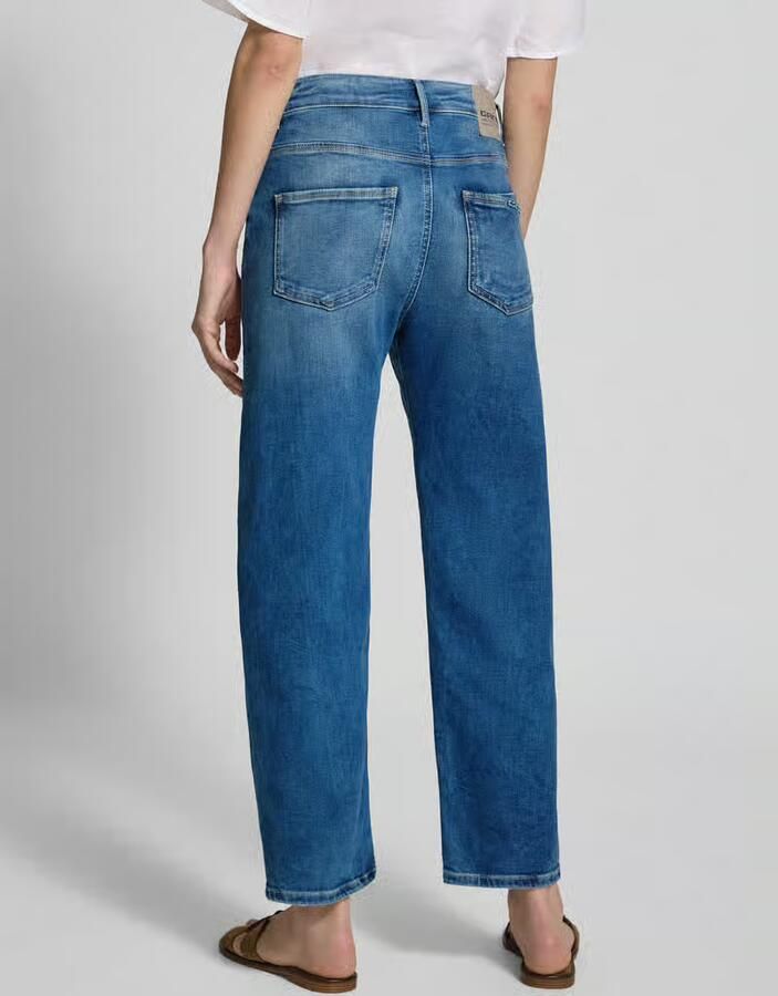 Gang Korte jeans in used-look met labeldetail