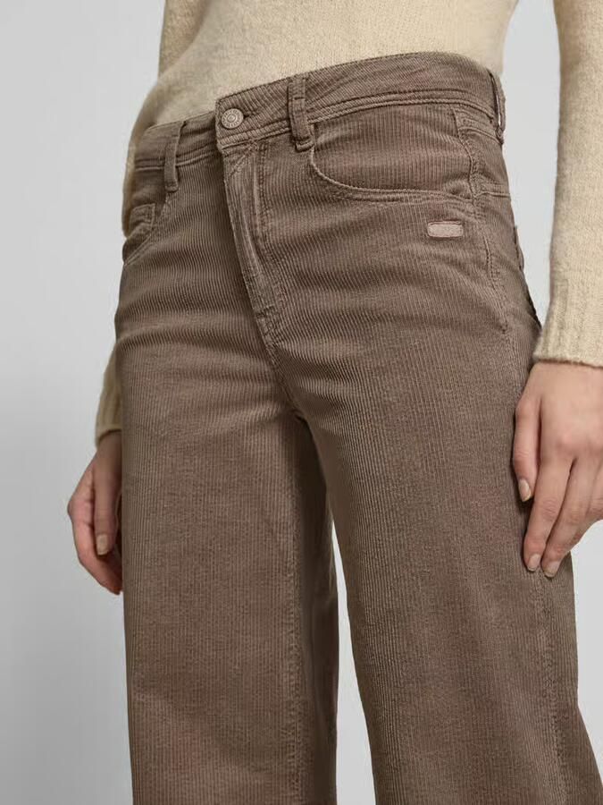 Gang Wide fit corduroy broek met labeldetail model 'AMELIE WIDE' - Foto 2