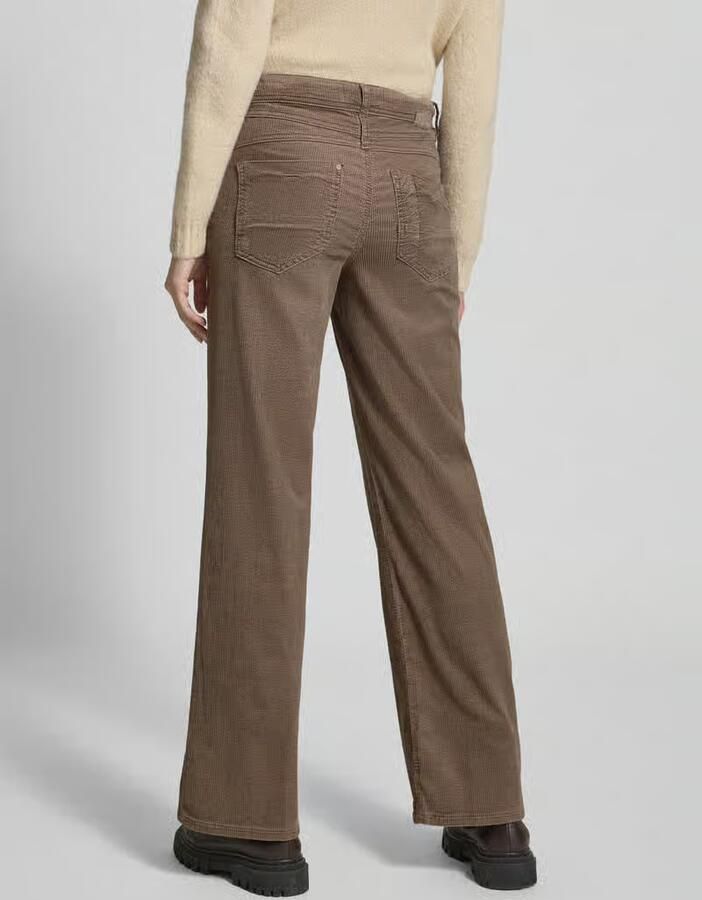 Gang Wide fit corduroy broek met labeldetail model 'AMELIE WIDE' - Foto 2