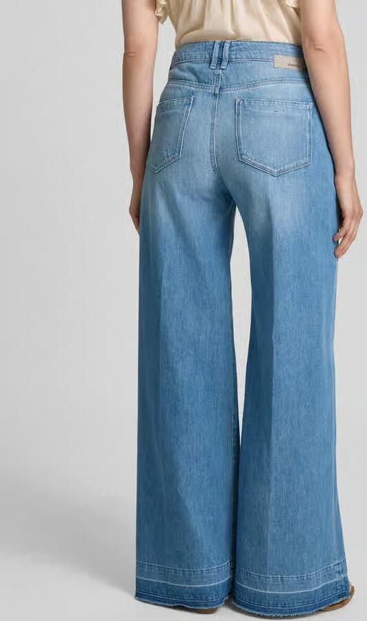 GANG Wide fit jeans met open zoom model 'Mona'