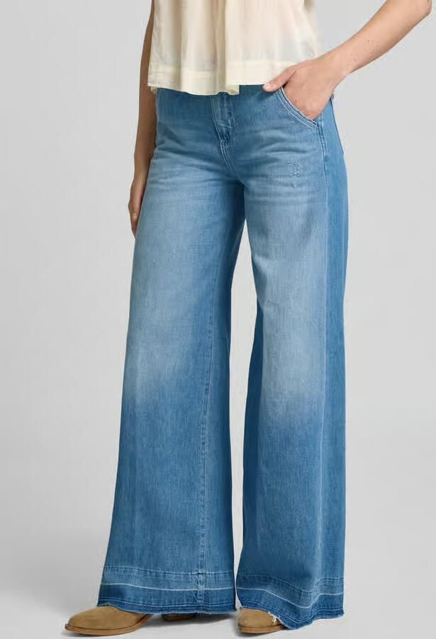 GANG Wide fit jeans met open zoom model 'Mona' - Foto 2