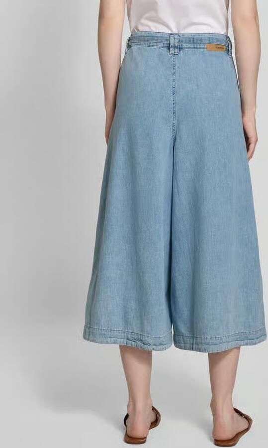 GANG Wide fit jeansculotte met strikceintuur model 'Scarla'