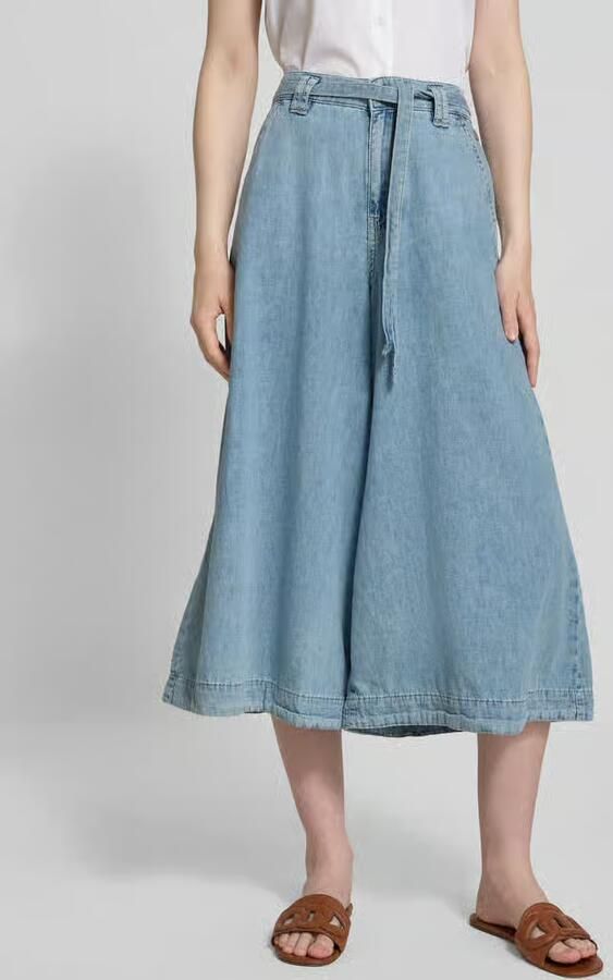 GANG Wide fit jeansculotte met strikceintuur model 'Scarla' - Foto 2