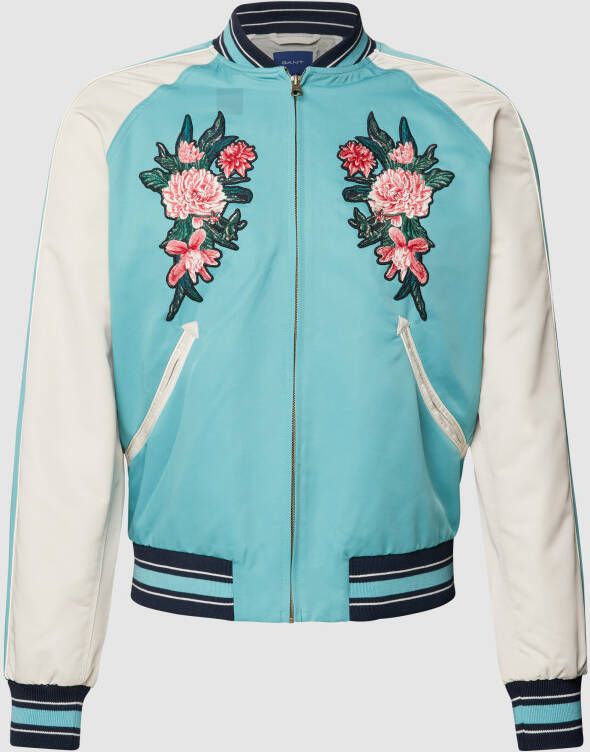 Gant Bomberjack met bloemenstitching