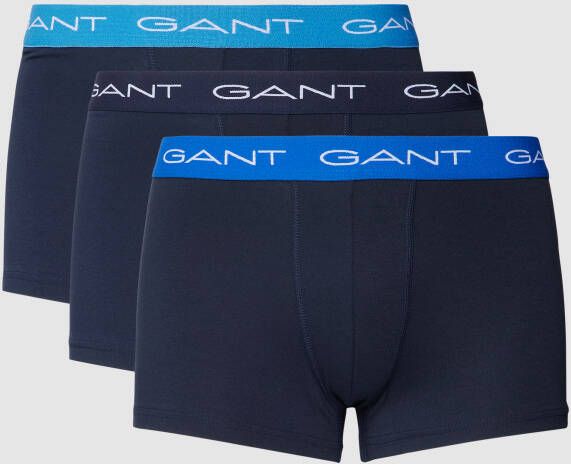 Gant Basis Katoen Trunk 3-Pack Blue Heren