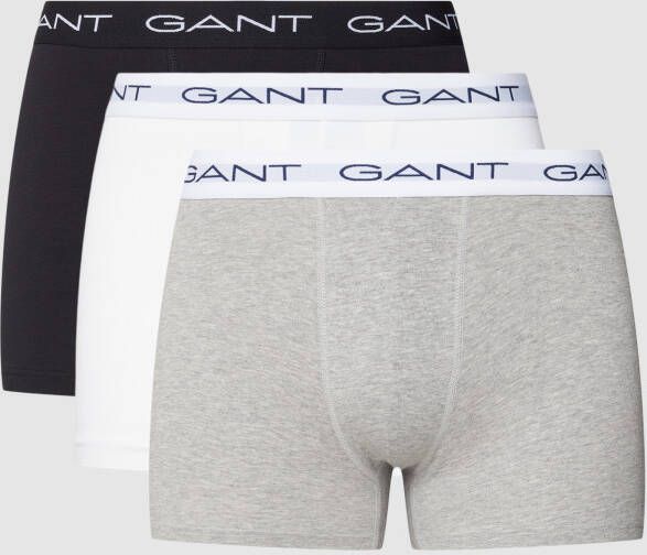 Gant Boxershort met elastische band met logo in een set van 3 stuks
