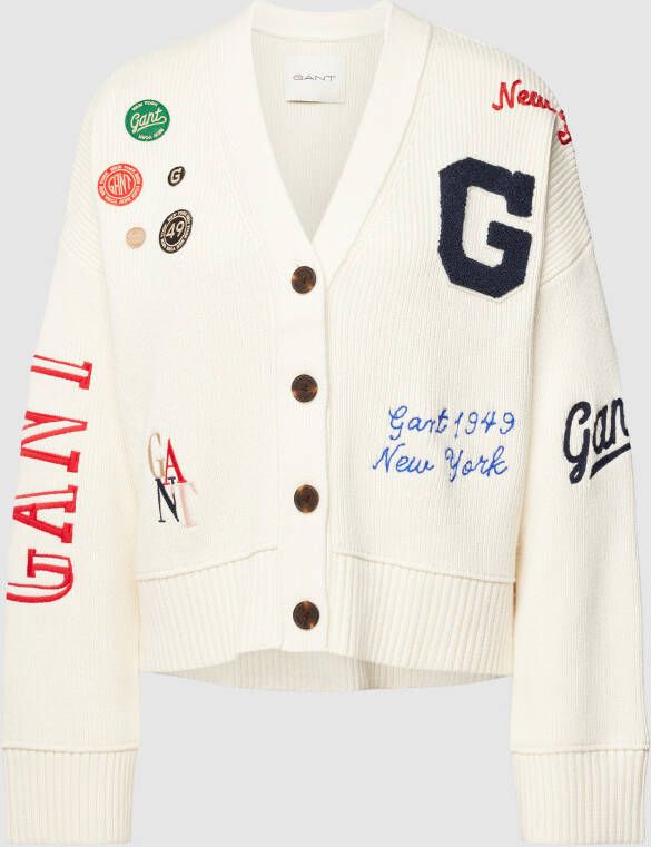 Gant Cardigan met labeldetails