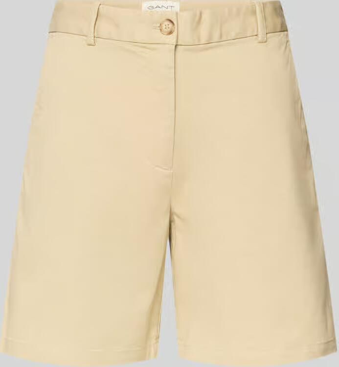 Gant regular fit linnen blouse met labelstitching - Foto 4