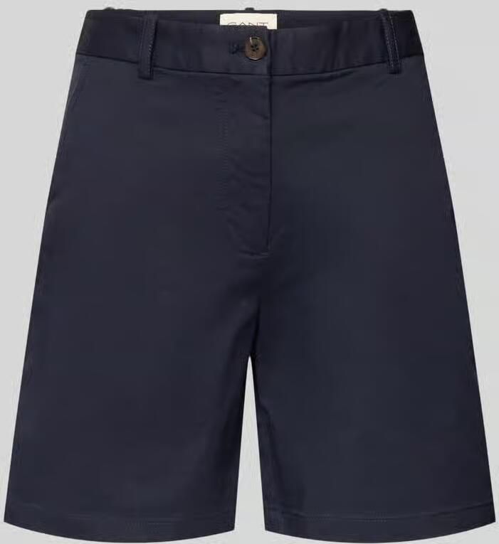 Gant regular fit linnen blouse met labelstitching - Foto 4