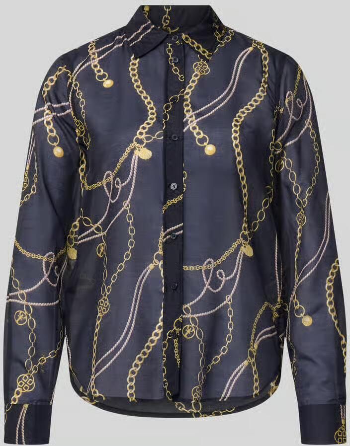 Gant Blouse met zijdege en kentkraag - Foto 2